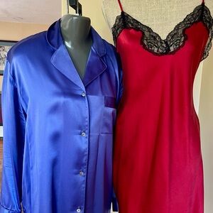 2 Silk Nighties Sleepwear Silk